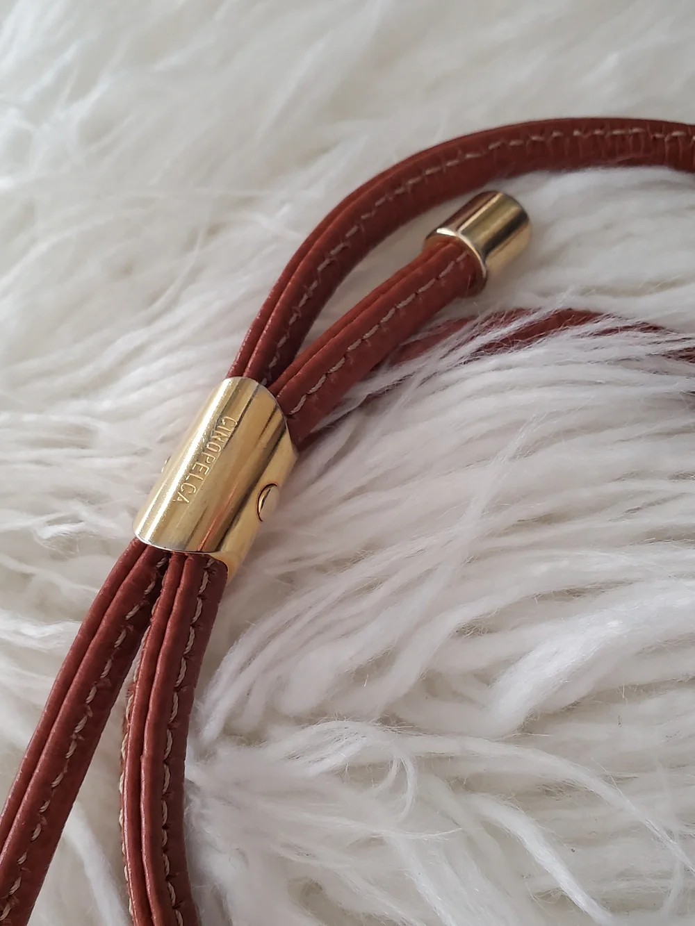 Cinopelca Brown Italian Leather Harness & Matching Lead (Used)